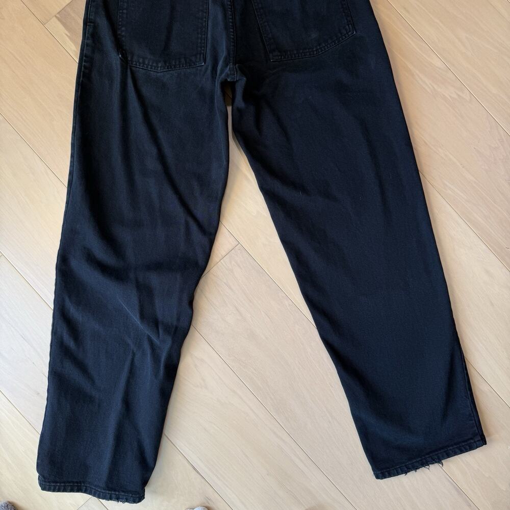 Vintage Levis Silver Tab Jeans 34 Black Baggy Wide Leg Skater 90s Streetwear - Picture 10 of 11